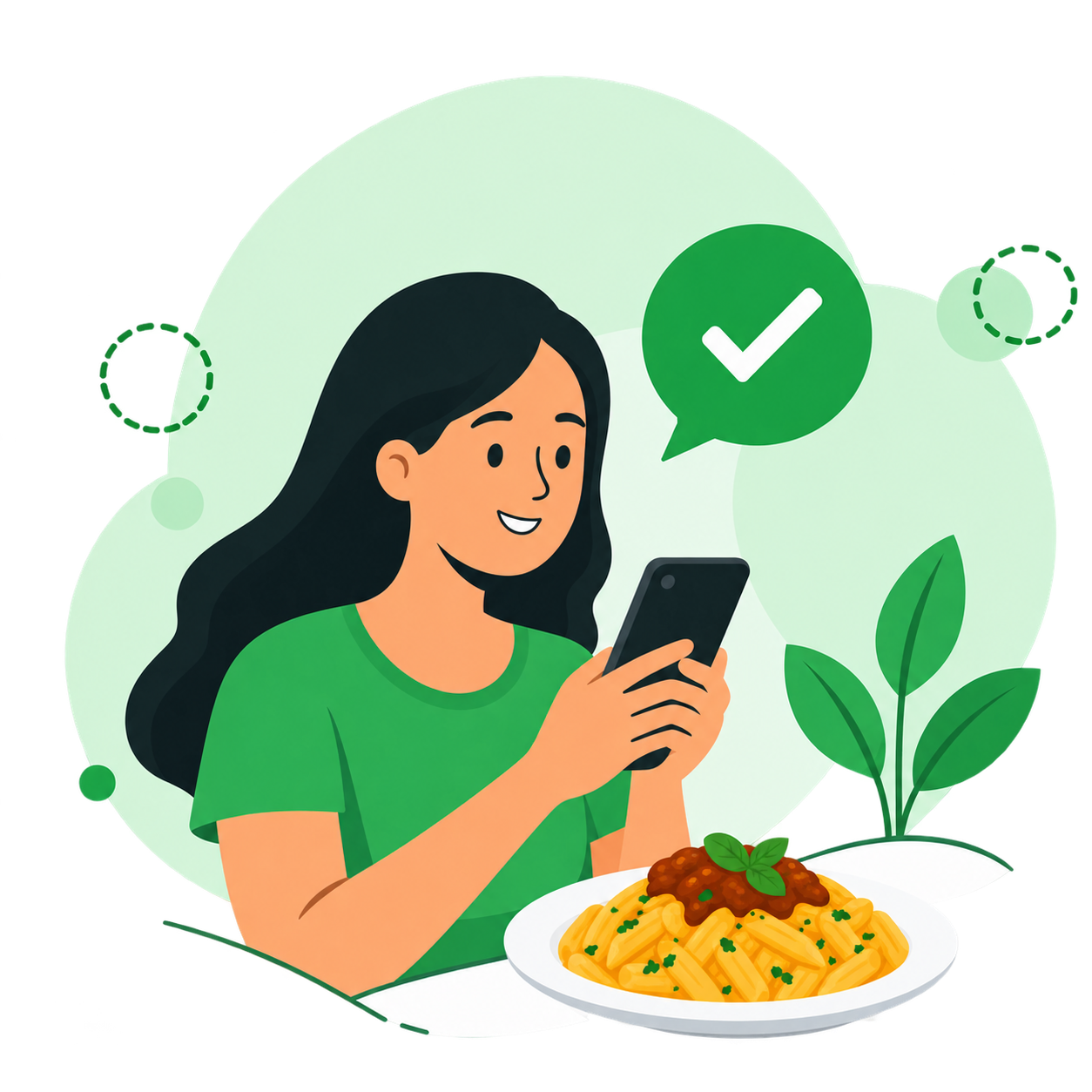 Restaurant customer action journey